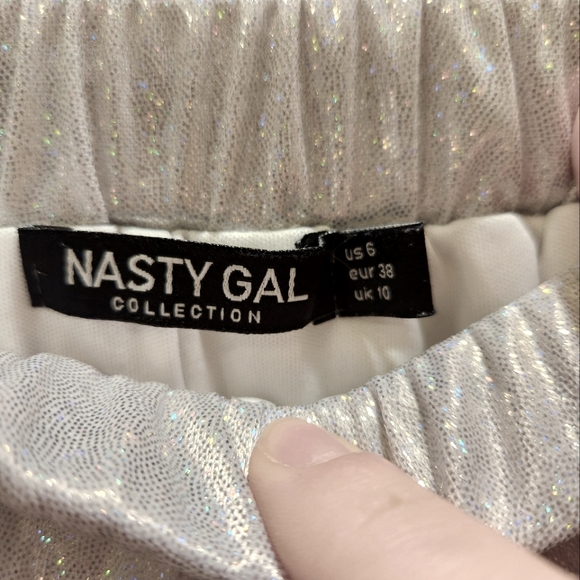 NastyGal Silver Maxi Skirt - Picture 4 of 5